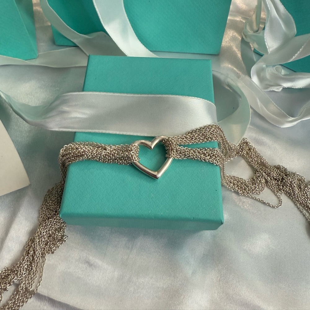 Tiffany & Co multi strand heart necklace